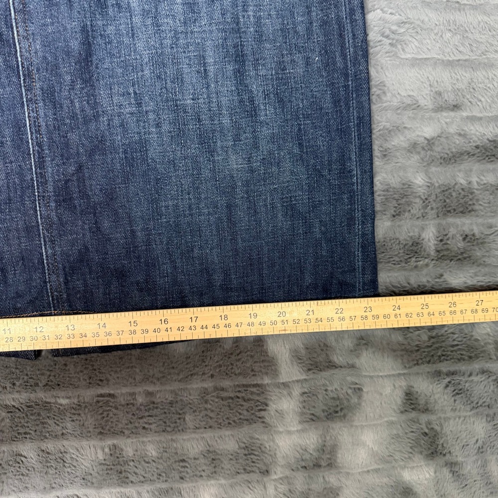 Lauren Ralph Lauren Denim Skirt Women 10 Dark Blue Cotton Pencil Knee Length - Picture 3 of 10